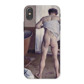Nude Man at His Bath - Gustave Caillebotte Phone Case Iphone x / Matte Apologize Provide Description Adult Nudity Inappropriate Gustave