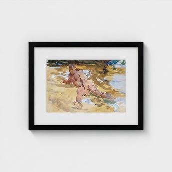 Nude Man on Beach - John Singer Sargent Art Print / Canvas, Watercolor Sucker Punch, Prints
