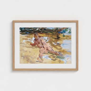 Nude Man on Beach - John Singer Sargent Art Print / Canvas, Watercolor Sucker Punch, Prints