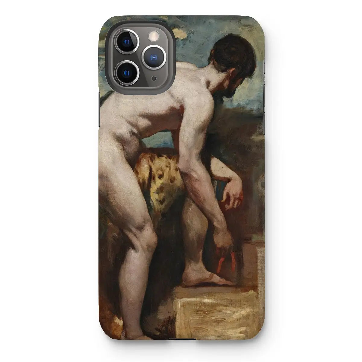 Nude Man Tying His Sandal - William Etty Art Iphone Case - 11 Pro Max / Matte - Mobile Phone Cases - Aesthetic Art