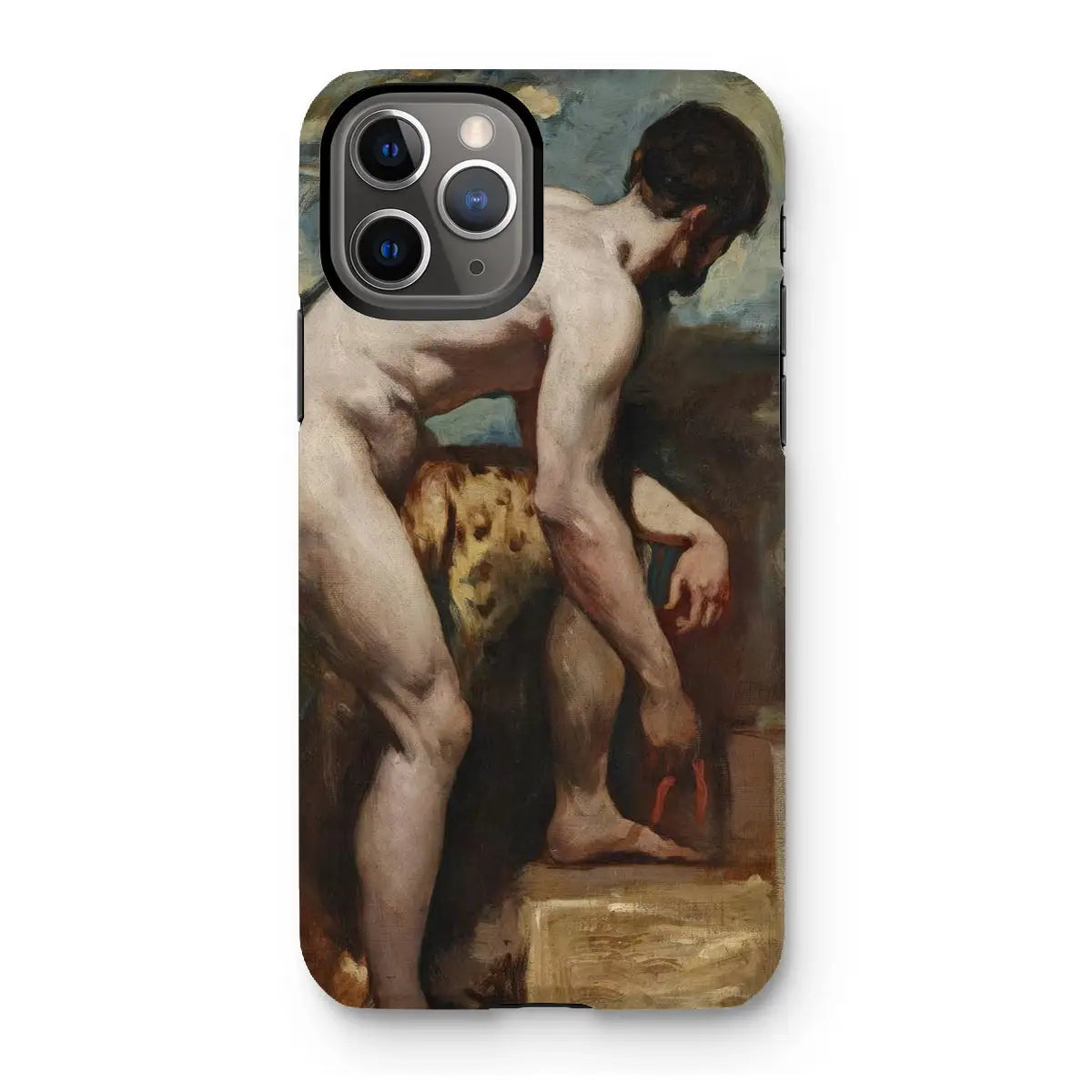 Nude Man Tying His Sandal - William Etty Art Iphone Case - 11 Pro / Matte - Mobile Phone Cases - Aesthetic Art