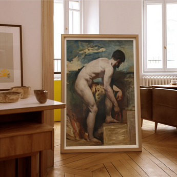 Nude Man Tying His Sandal - William Etty Art Print / Canvas, William Etty’s Nude Man, William Etty Gay, Etty Gay Art