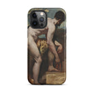 Nude Man Tying His Sandal William Etty Iphone Case, 12 Pro Max / Matte, Phone Case Classical Art