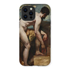 Nude Man Tying His Sandal - William Etty Iphone Case, 12 Pro Max / Matte, Phone Case Classical Painting Nude Male Figure