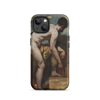 Nude Man Tying His Sandal - William Etty Iphone Case, 13 / Matte, Artistic Phone Case