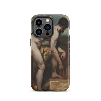 Nude Man Tying His Sandal - William Etty Iphone Case, 13 Pro / Matte, Phone Case Classical Painting