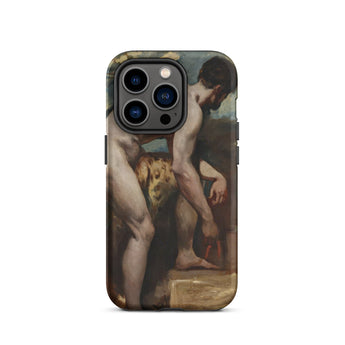 Nude Man Tying His Sandal - William Etty Iphone Case, 14 Pro / Matte, Artistic Phone Case