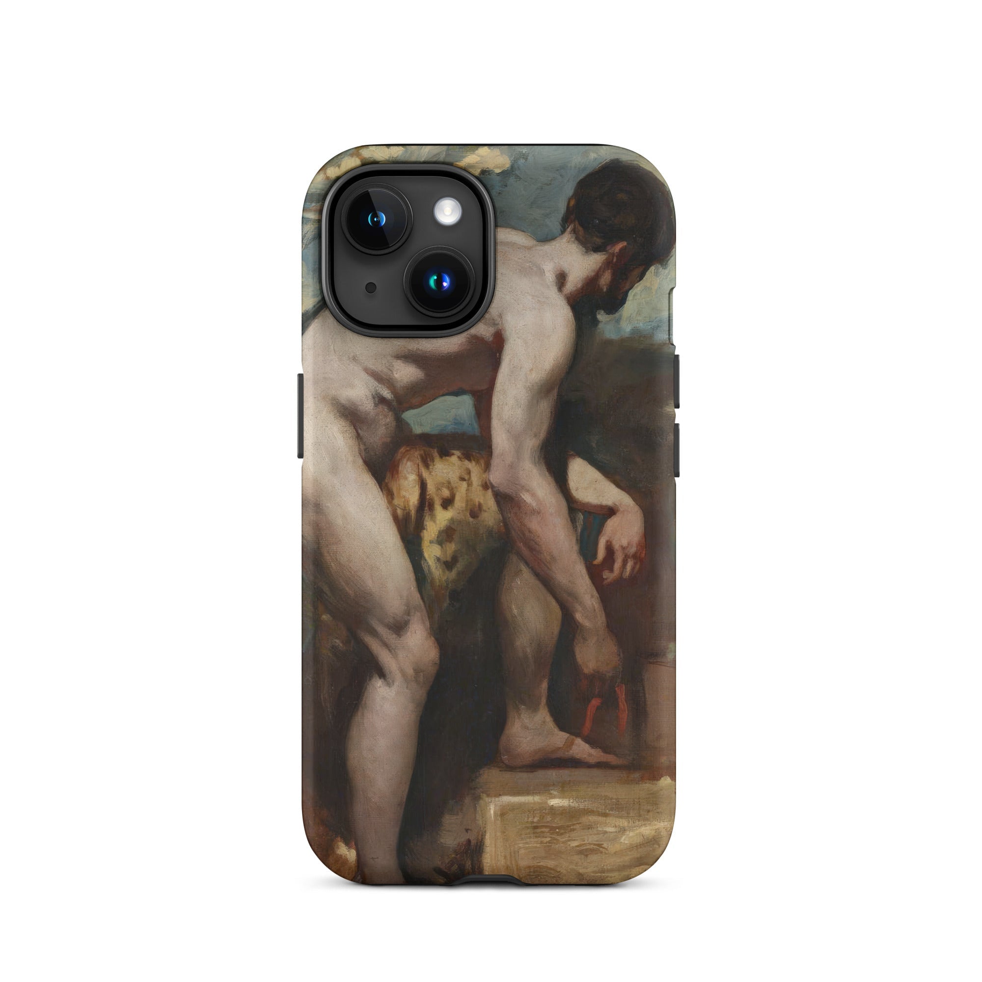 Nude Man Tying His Sandal William Etty Iphone Case, 15 / Matte, Artistic Phone Case