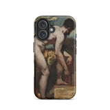 Nude Man Tying His Sandal - William Etty Iphone Case, 16 / Matte, Phone Case Classical Art