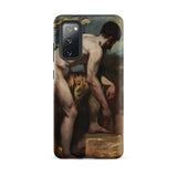 Nude Man Tying His Sandal - William Etty Samsung Case, Galaxy S20 Fe / Matte, Smartphone Case Classical Painting Nude Man