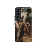 Nude Man Tying His Sandal - William Etty Samsung Case, Galaxy S22 / Matte, Smartphone Case Classical Painting Male Figure