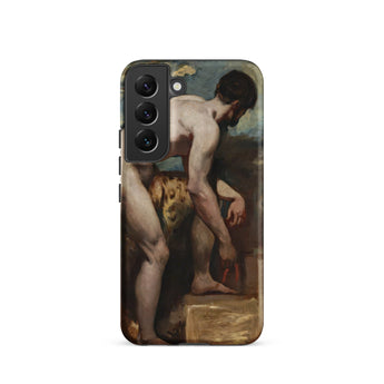 Nude Man Tying His Sandal - William Etty Samsung Case, Galaxy S22 / Matte, Smartphone Case Classical Painting Male Figure