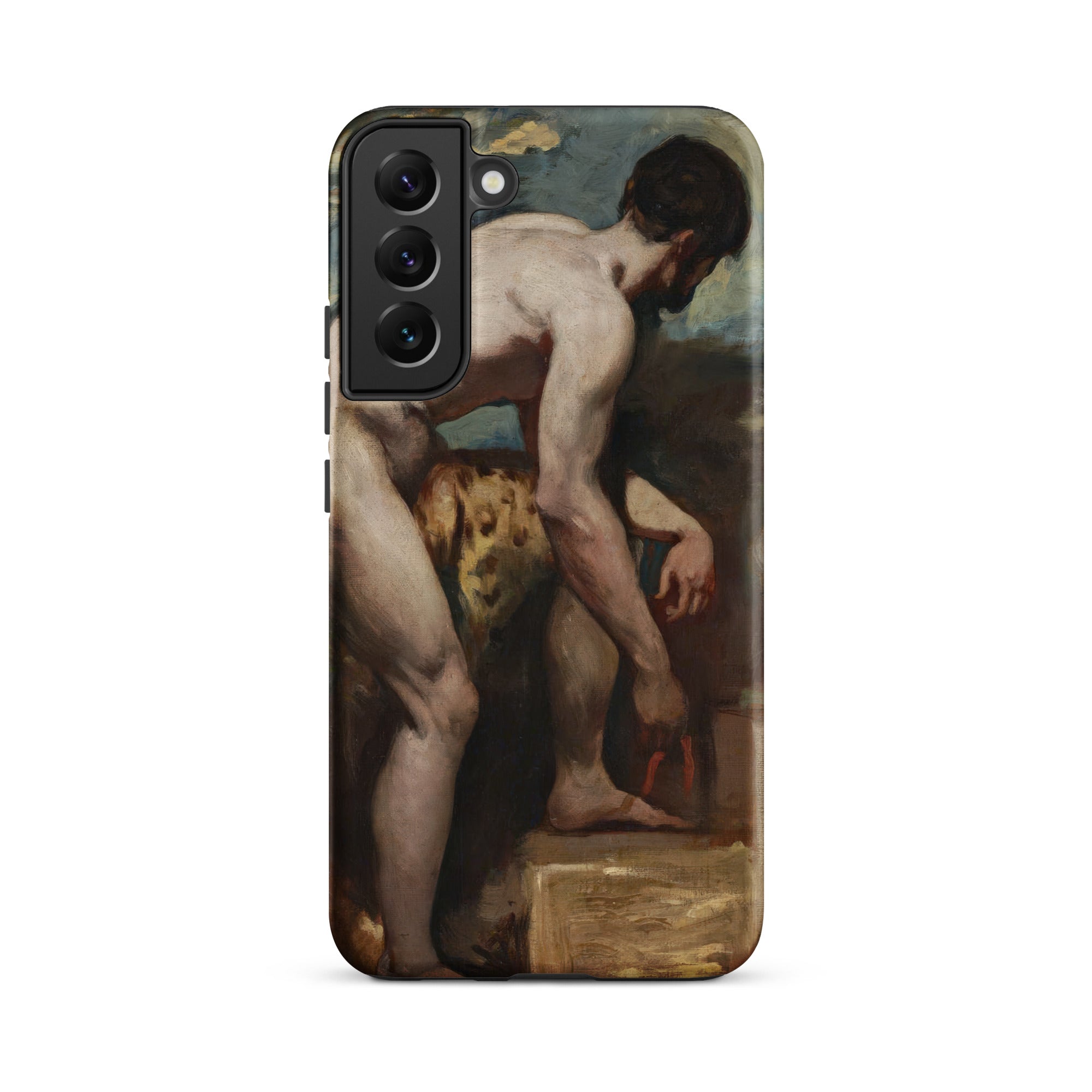 Nude Man Tying His Sandal William Etty Samsung Case, Galaxy S22 Plus / Matte, Phone Case Classical Painting Man