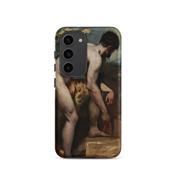 Nude Man Tying His Sandal - William Etty Samsung Case, Galaxy S23 / Matte, Phone Case Classical Painting Two Figures
