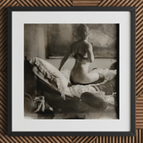 Nude Photograph of Marie Jordan - George Hendrik Breitner Art Print / Canvas, 12x12’’ / 31x31cm / Black Frame / Matboard, Posters Prints &