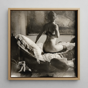 Nude Photograph of Marie Jordan - George Hendrik Breitner Art Print / Canvas, 12x12’’ / 31x31cm / Natural Frame, Posters Prints & Visual