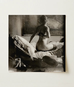 Black-and-white Photographic Print Nude Woman Seated Bed George Hendrik Breitner, Incorporate Photography Systematically, Late 1880s