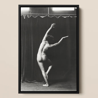 Nude Photograph of Mr. Loucelli - Arnold Genthe Art Print / Canvas, 12x18’’ / 31x46cm / Black Frame, Posters Prints & Visual Artwork, Toby