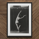 Nude Photograph of Mr. Loucelli - Arnold Genthe Art Print / Canvas Black-framed Black-and-white Photographic Print Nude Dancer Expressive