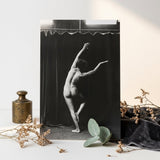 Nude Photograph of Mr. Loucelli - Arnold Genthe Art Print / Canvas Black-and-white Photographic Print Nude Dancer Expressive Pose Dark Arm