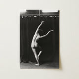 Nude Photograph of Mr. Loucelli - Arnold Genthe Art Print / Canvas Black-and-white Photographic Print Nude Dancer Expressive Pose Dark Arm