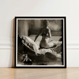 Black-framed Black-and-white Photographic Print Nude Woman Bed George Hendrik Breitner, Incorporate Photography Systematically, Late 1880s