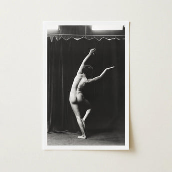 Nude Photograph of Mr. Loucelli - Arnold Genthe Art Print / Canvas Arm Arcs Overhead, Catching Studio Light, Genthe’s, Male, Prints