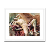 Nude Portrait of Nicola D’inverno - John Singer Sargent Art Print, Watercolor Painting Nude Figure Draped Fabric