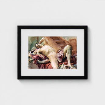Nude Portrait of Nicola D’inverno - John Singer Sargent Art Print / Canvas, Intimate Gay Tableau Prints