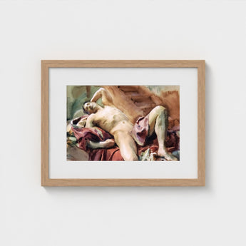 Nude Portrait of Nicola D’inverno - John Singer Sargent Art Print / Canvas, Intimate Gay Tableau Prints