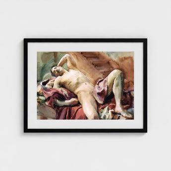 Nude Portrait of Nicola D’inverno - John Singer Sargent Art Print / Canvas, Intimate Gay Tableau Prints