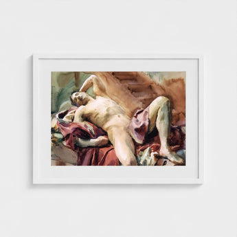 Nude Portrait of Nicola D’inverno - John Singer Sargent Art Print / Canvas, Intimate Gay Tableau Prints