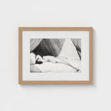 Nude Reclining on Curtained Bed - Adam Buck Art Print / Canvas Spine’s Long Furrow, Caught, William Holland’s Patient, Dotwork, Shadow