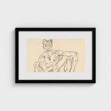 Nude Self Portrait - Egon Schiele Fine Art Print / Canvas Schiele’s, Self-portrait Hisses, Prints