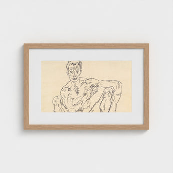Nude Self Portrait - Egon Schiele Fine Art Print / Canvas Schiele’s, Self-portrait Hisses, Prints