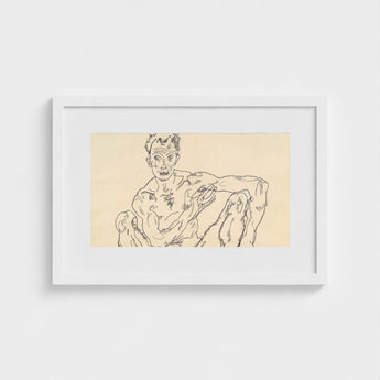 Nude Self Portrait - Egon Schiele Fine Art Print / Canvas Schiele’s, Self-portrait Hisses, Prints