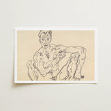 Nude Self Portrait - Egon Schiele Fine Art Print / Canvas Schiele’s, Self-portrait Hisses, Prints