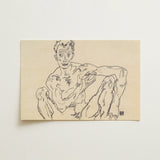 Nude Self Portrait - Egon Schiele Fine Art Print / Canvas, Egon Schiele’s Nude, Nude Self-portrait Hisses, Fine Art Print