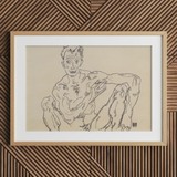 Nude Self Portrait - Egon Schiele Fine Art Print / Canvas, Egon Schiele’s Nude, Nude Self-portrait Hisses, Fine Art Print