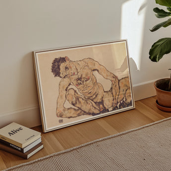 Nude Self Portrait - Egon Schiele Fine Art Print / Canvas, Egon Schiele’s Nude, Nude Self-portrait, Fine Art Print