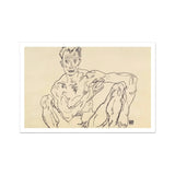 Nude Self Portrait - Egon Schiele Fine Art Print, Expressionist Nude