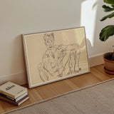 Akt-Selbstporträt - Egon Schiele Kunstdruck, Poster Drucke & Visuelle Kunstwerke, Toby Leon