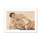 Nude Self Portrait - Egon Schiele Fine Art Print, Framed Nude Male Figure
