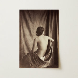 Nude Study - Jean Louis Marie Eugene Durieu Art Print / Canvas, 12x18’’ / 31x46cm / Unframed / no Border, Posters Prints & Visual Artwork,
