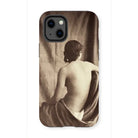 Nude Study - Jean Louis Marie Eugene Durieu Iphone Case, 13 Mini / Matte, Phone Case Sepia-toned Artistic Photograph Person’s Bare