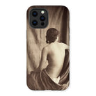 Nude Study - Jean Louis Marie Eugene Durieu Iphone Case, 13 Pro Max / Matte, Phone Case Sepia-toned Artistic Photograph Person’s Bare