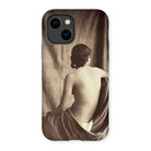 Nude Study - Jean Louis Marie Eugene Durieu Iphone Case, 14 / Matte, Phone Case Sepia-toned Artistic Photograph Nude Figure’s