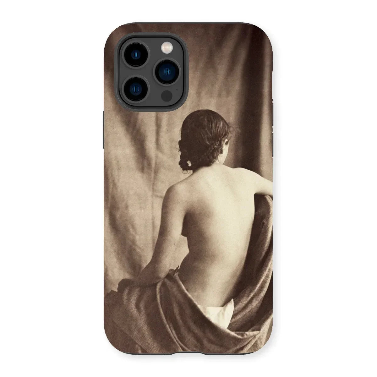 Nude Study - Jean Louis Marie Eugene Durieu Iphone Case, 14 Pro / Matte, Phone Case Sepia-toned Photograph Person’s Bare
