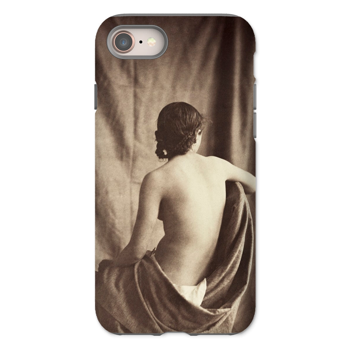 Nude Study Jean Louis Marie Eugene Durieu Iphone Case, 8 / Matte, Phone Case Sepia Toned Artistic Photograph Person’s Bare