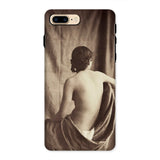 Nude Study - Jean Louis Marie Eugene Durieu Iphone Case, 8 Plus / Matte, Phone Case Sepia-toned Photograph Person’s Bare Draped Fabric